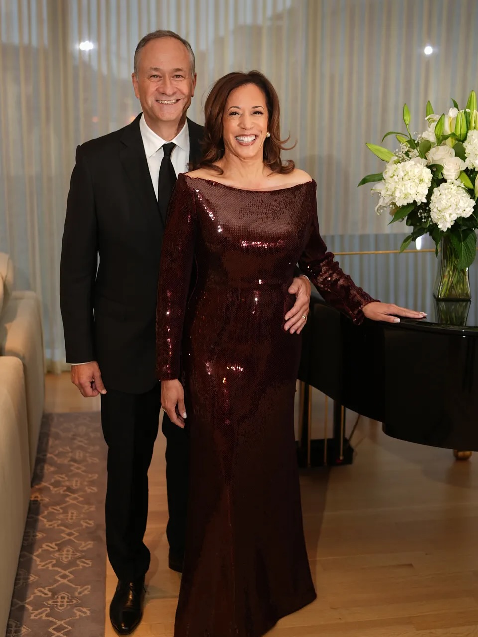 Doug Emhoff and Kamala Harris pose ahead of the Congressional Black Caucus Foundation's annual Legislative Conference Phoenix Awards dinner at Walter E. Washington Convention Center on September 27, 2025, in Washington, DC. | Source: Instagram/jackimages