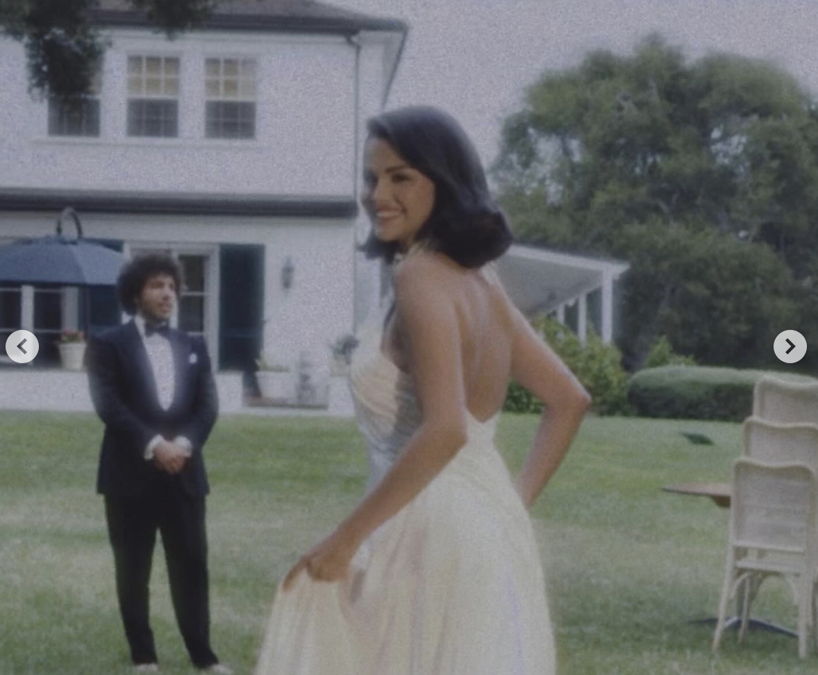 Selena Gomez and Benny Blanco during their wedding in Santa Barbara, California, on September 27, 2025. | Source: Instagram/selenagomez