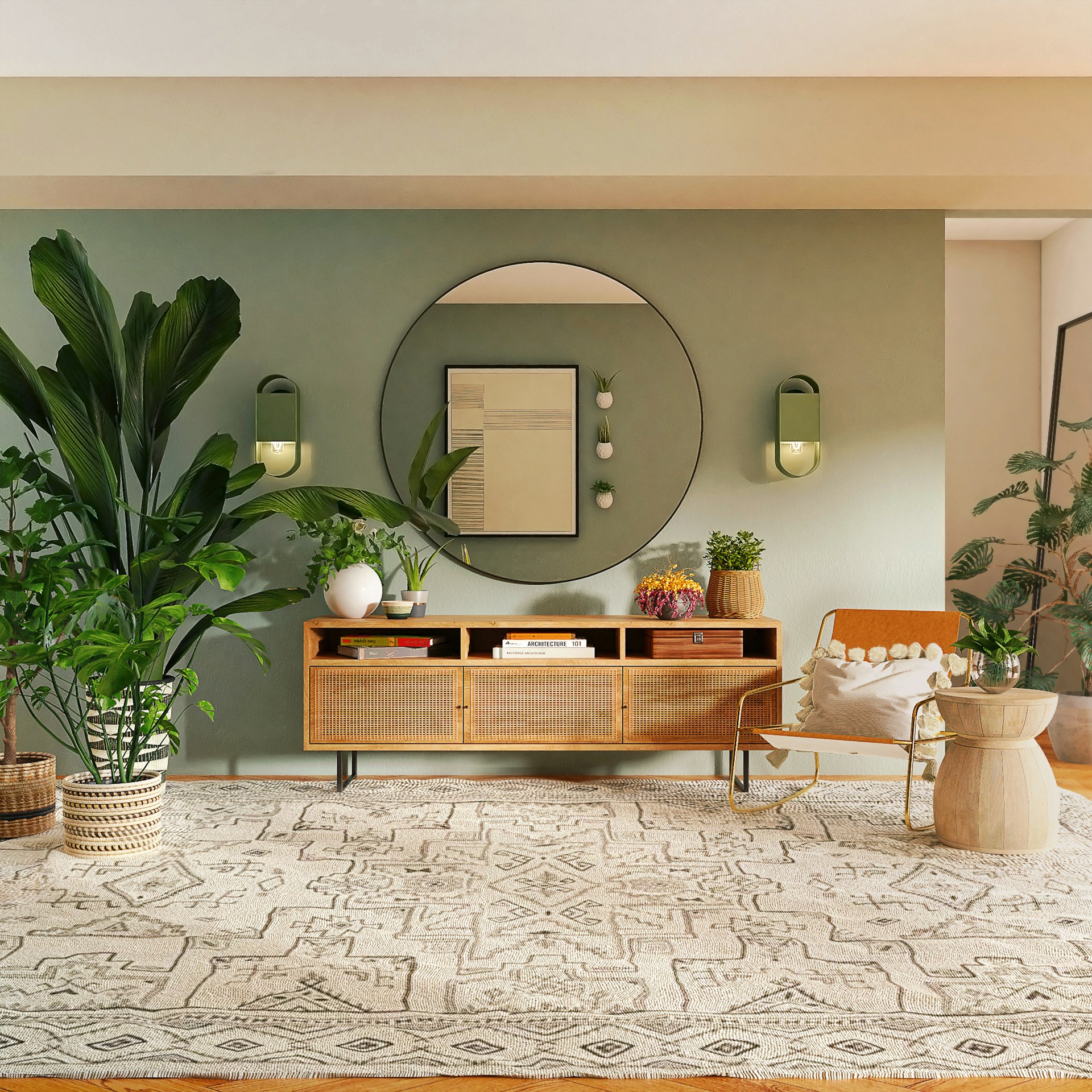 Houseplants in a living room | Source: Unsplash