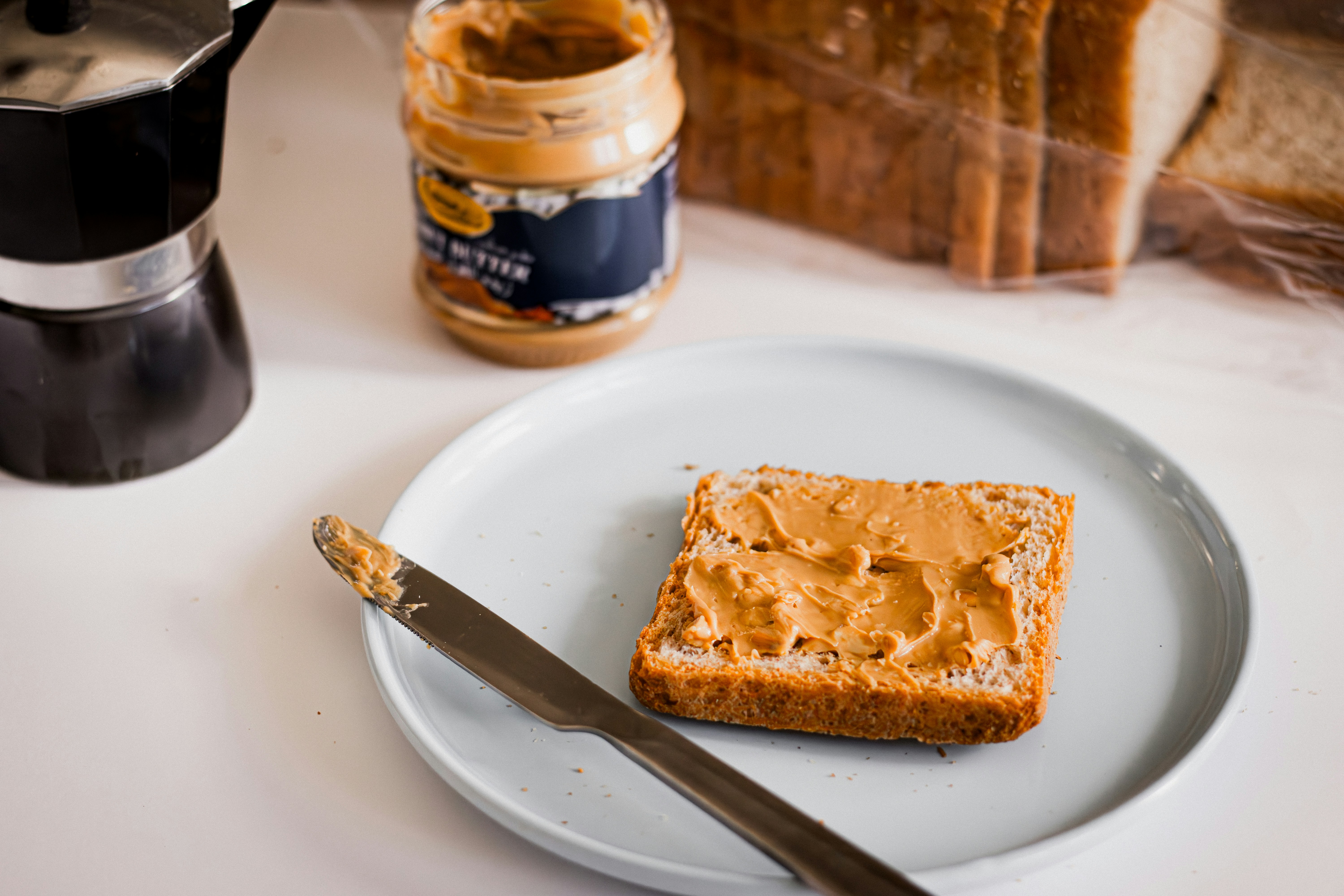 Peanut butter on toast | Source: Unsplash