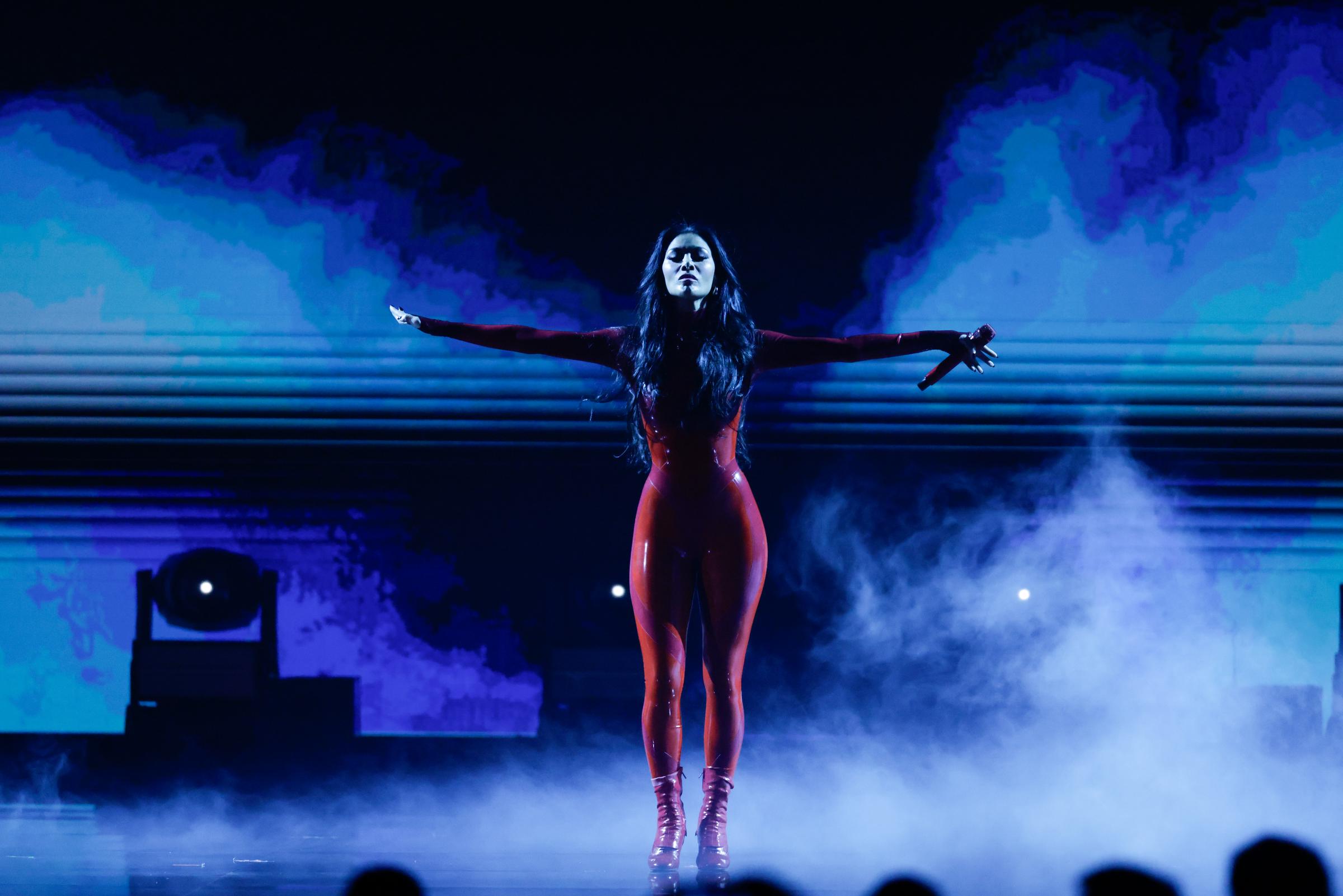 Nicole Scherzinger of The Pussycat Dolls performs on stage during the American Music Awards at the MGM Grand Garden Arena on May 25, 2026, in Las Vegas, Nevada. | Source: Getty Images