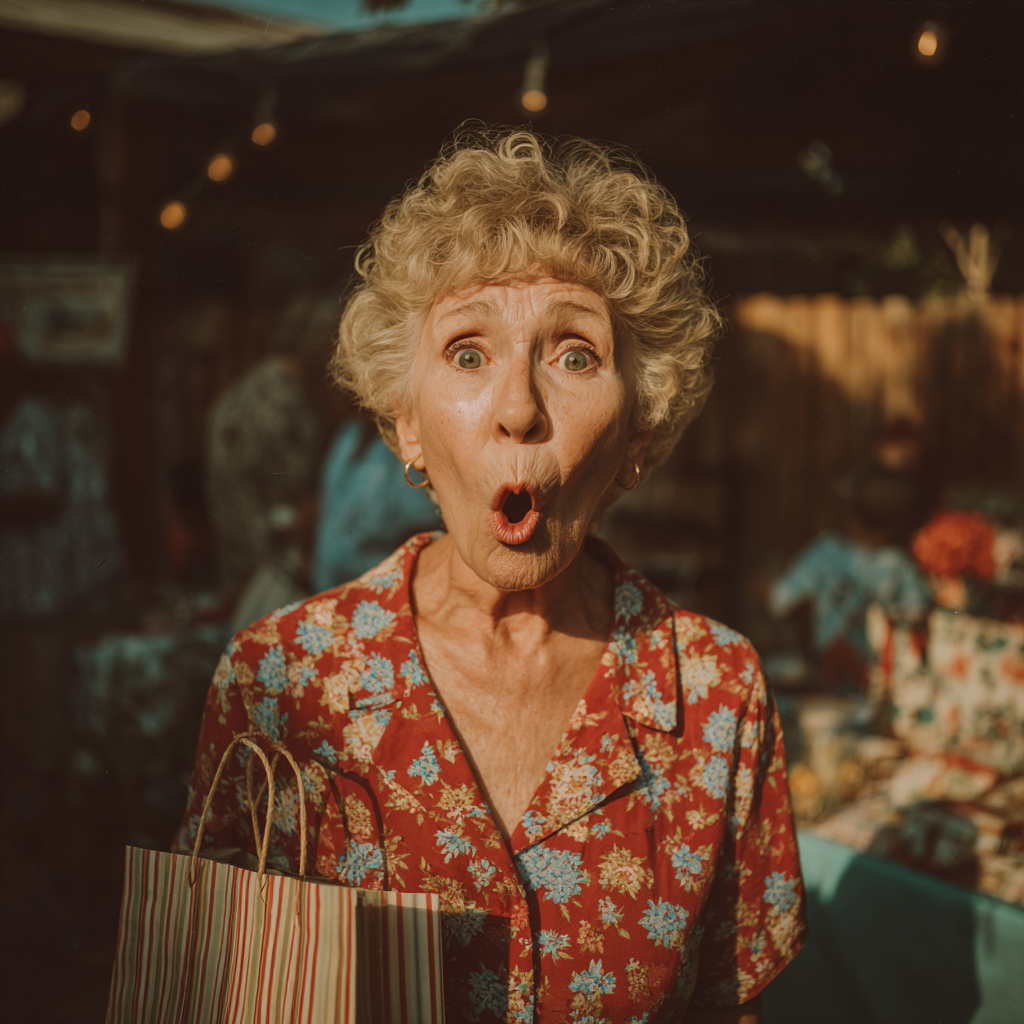 A shocked woman at a party | Source: Midjourney