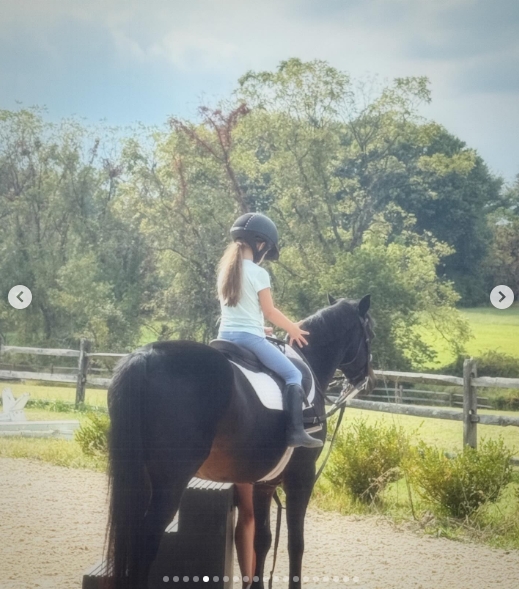 Gigi Hadid's daughter horseback riding from a post dated November 3, 2025. | Source: Instagram/gigihadid