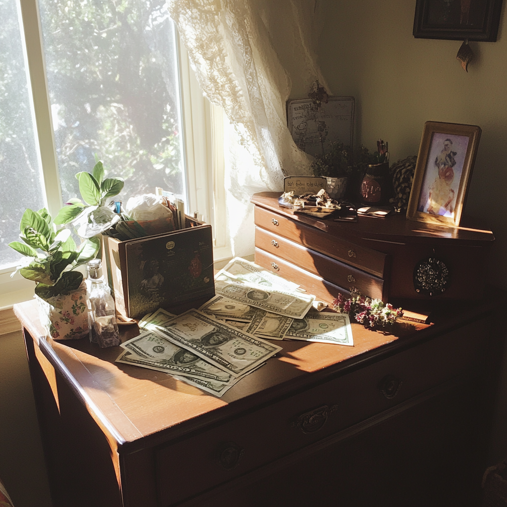 Money on a dresser | Source: Midjourney