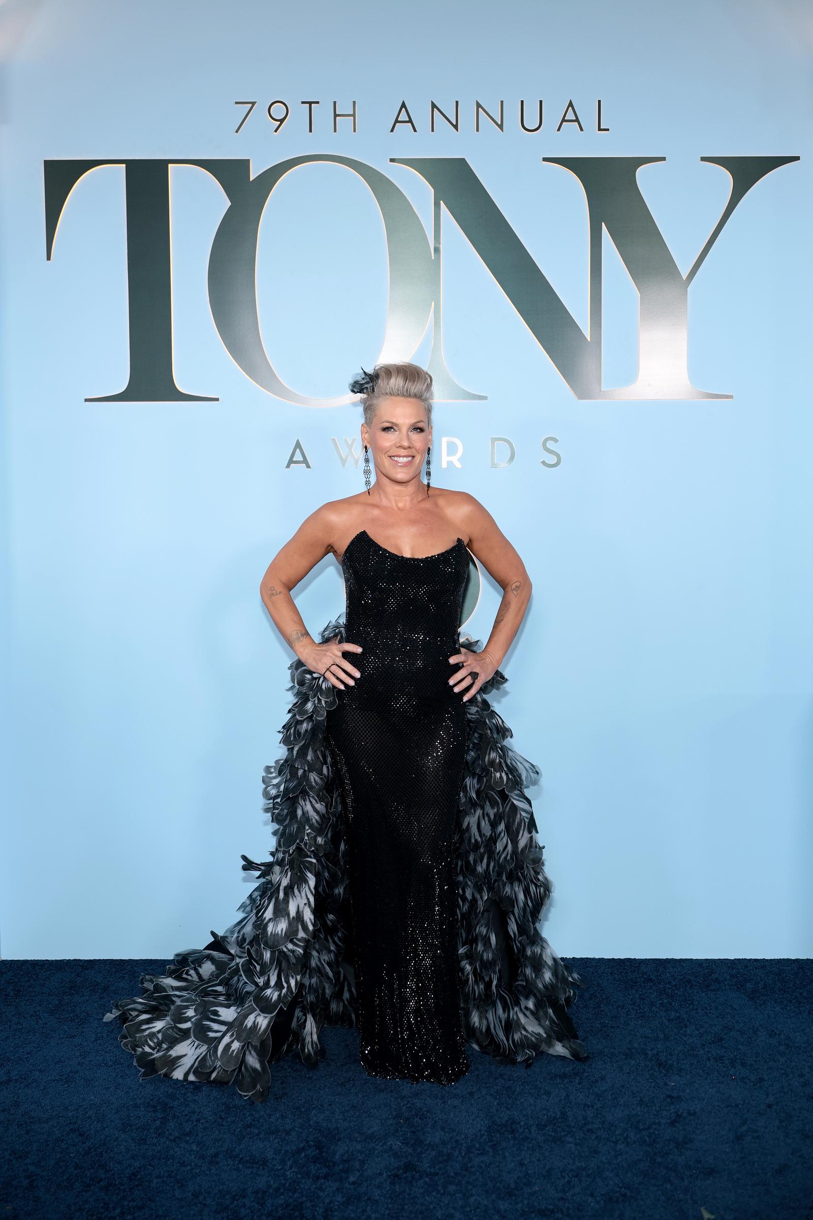 P!NK attends The 79th Annual Tony Awards at Radio City Music Hall on June 7, 2026 in New York City. | Source: Getty Images