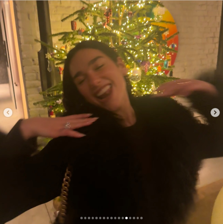 A screengrab of Dua Lipa's post, shared on December 24, 2024. | Source: Instagram/dualipa