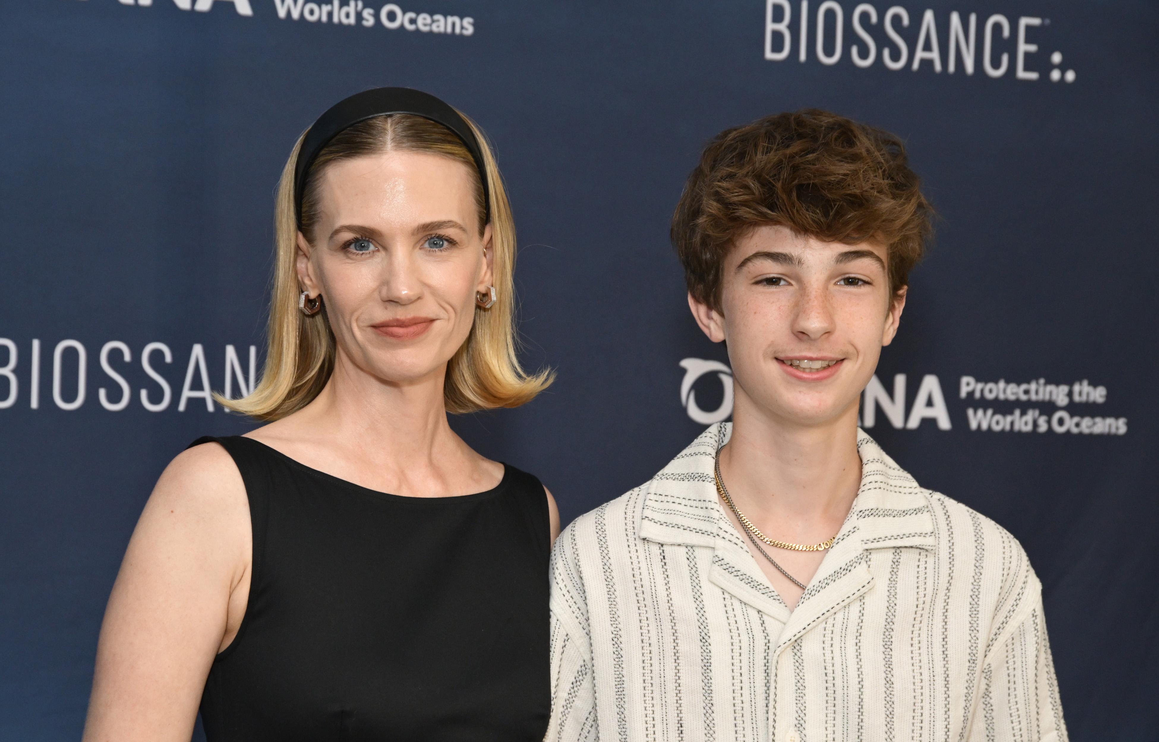 January Jones and son Xander Dane attend the 18th Annual SeaChange Summer Party on July 26, 2025 in Laguna Beach, California. | Source: Getty Images