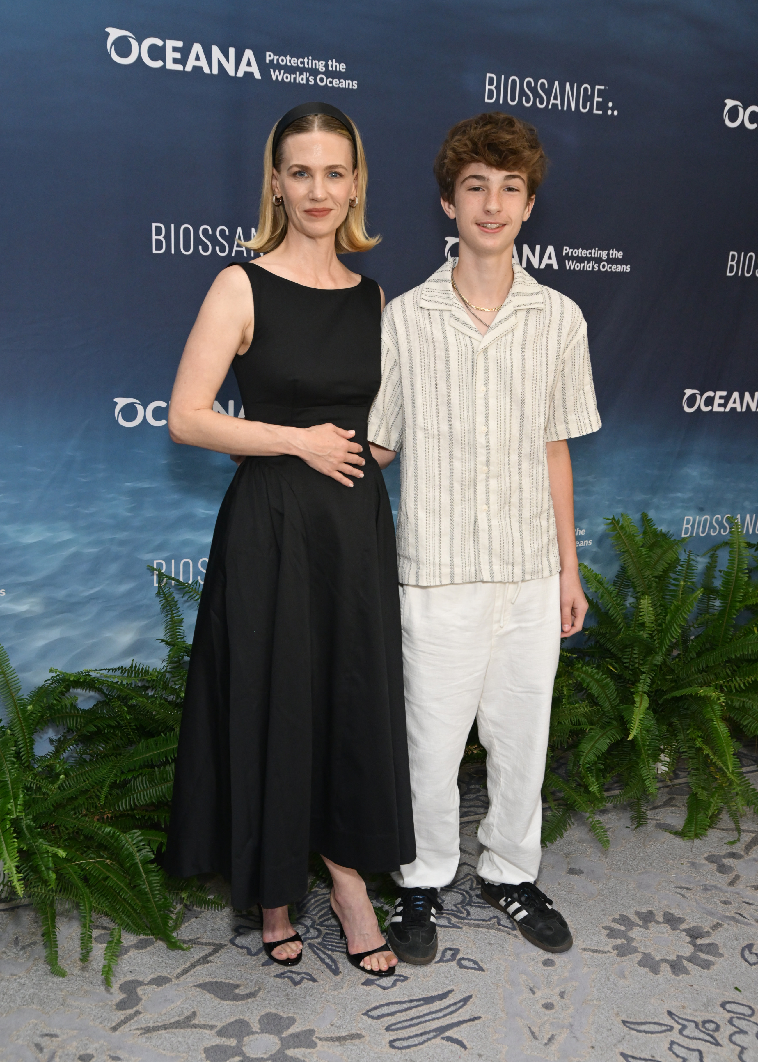 January Jones and son Xander Dane attend the 18th Annual SeaChange Summer Party on July 26, 2025 in Laguna Beach, California. | Source: Getty Images