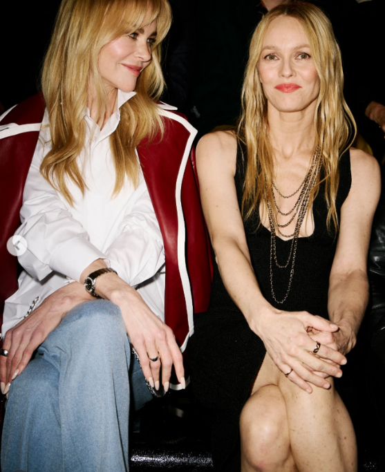 Nicole Kidman and Vanessa Paradis posing together at Chanel's show for Paris Fashion Week, from her post dated October 7, 2025 | Source: Instagram/nicolekidman