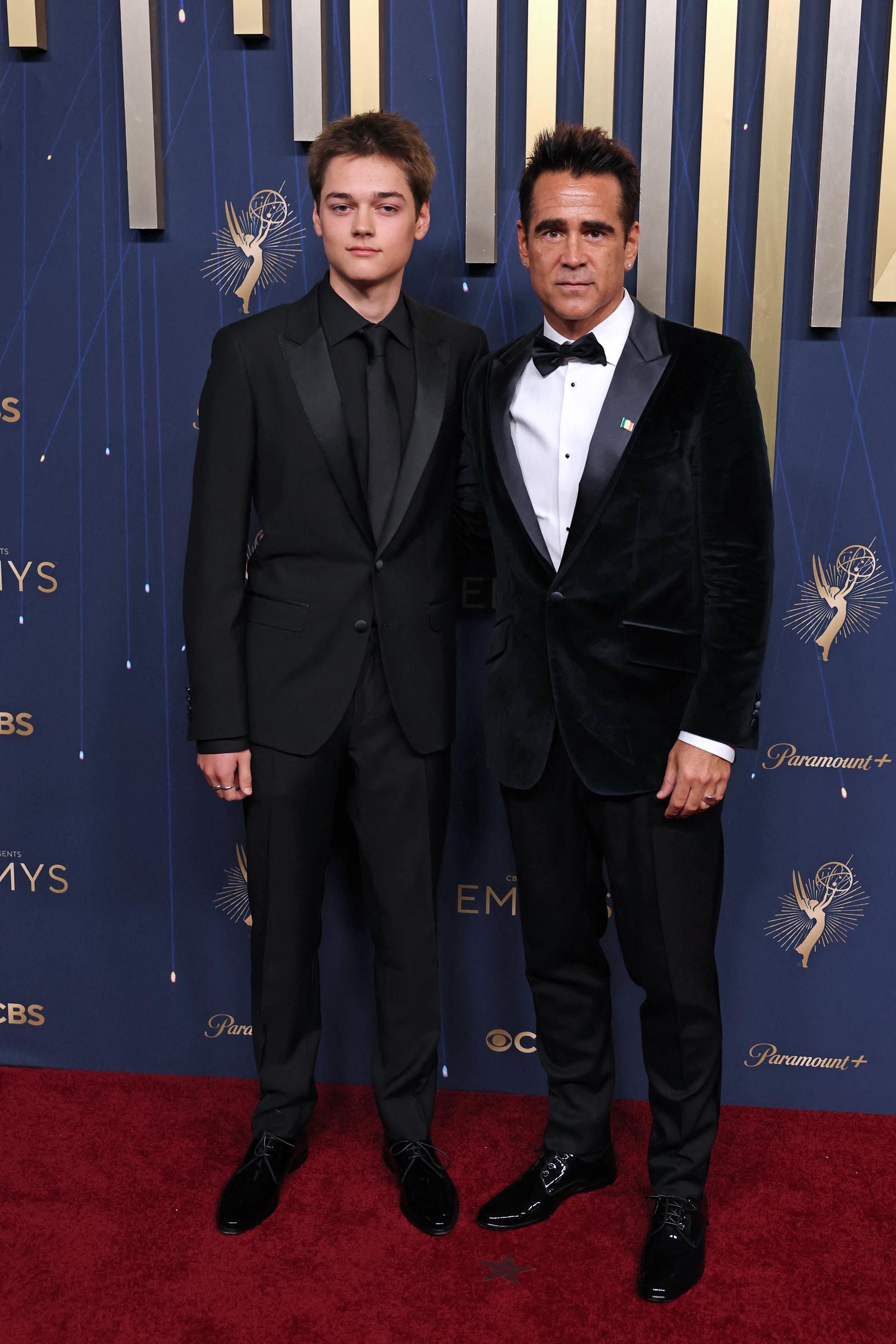 Henry Farrell and Colin Farrell attend the 77th Primetime Emmy Awards at Peacock Theater on September 14, 2025, in Los Angeles, California. | Source: Getty Images